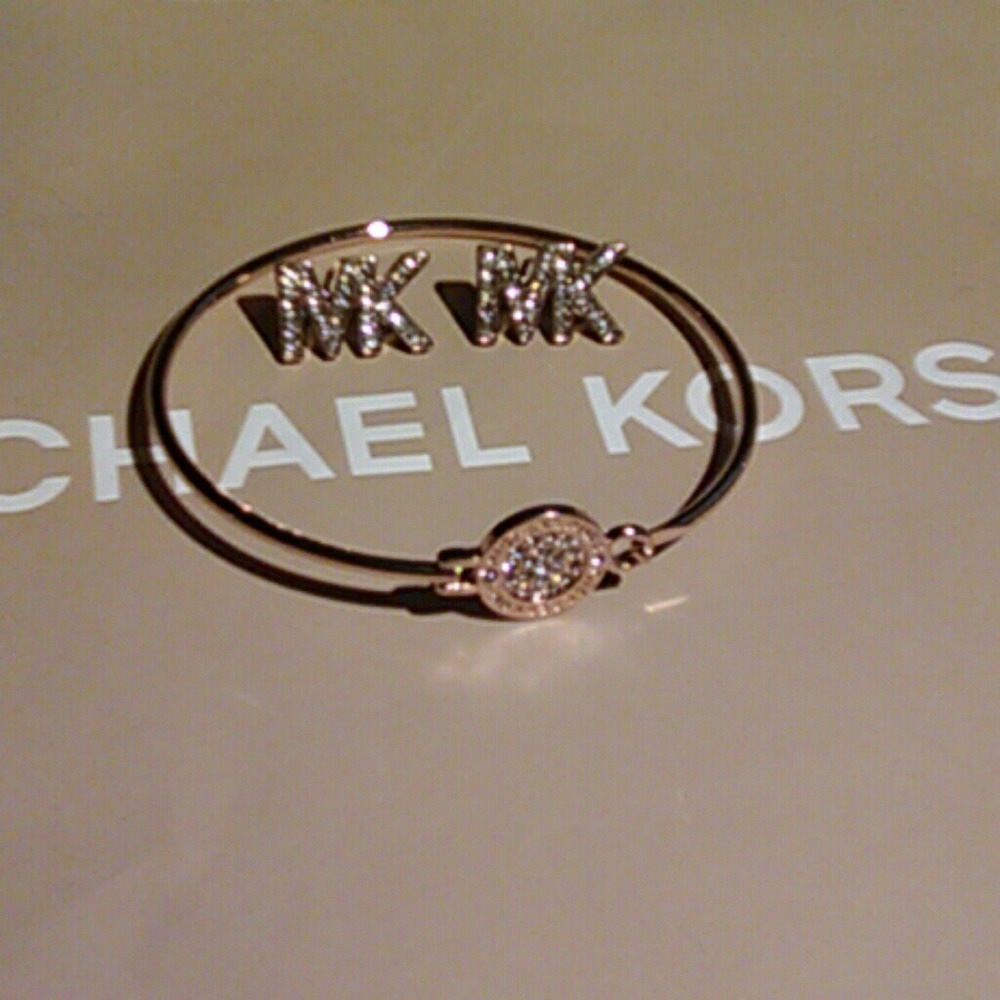 Michael Kors Gold Crystal Logo Set